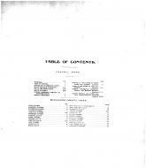 Table of Contents, Missaukee County 1906
